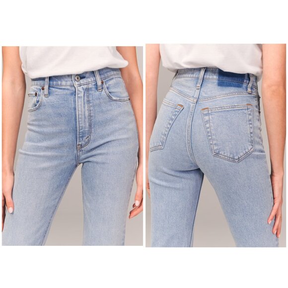 Abercrombie & Fitch Ultra High Rise Ankle Straight Jean Light Wash size 26 - Picture 12 of 12